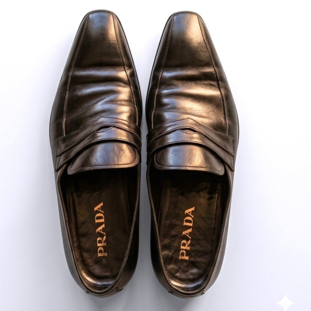 prada dress shoes mens | | Prada Black Leather Minimalist Penny Loafers Square Toe Shoes Size 9 Color:Marigold Meadow Vero Moda Serein Mini Slip Dress How To Style A Oxford these loafers feature a